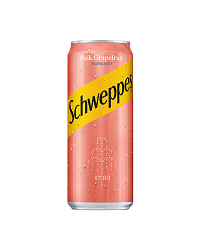 SCHWEPPES PINK GRAPEFRUIT SODA WATER CAN