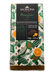 TABLETTE MANJARI ORANGE PEEL 64% 120gr