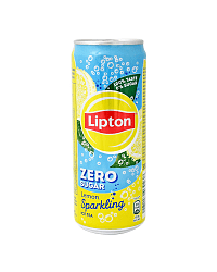 LIPTON ICE TEA LEMON SPARKLING ZERO CAN