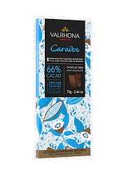 VALRHONA TABLETTE CARAIBE HAZELNUT SLIVERS  66% 120gr