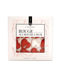 RED AND WHITE SUGAR IN HEART SHAPES 120gr
