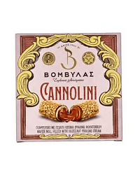 CANNOLINI ΜΕ ΓΕΜΙΣΗ ΚΡΕΜΑ ΠΡΑΛΙΝΑ ΦΟΥΝΤΟΥΚΙΟΥ 170gr