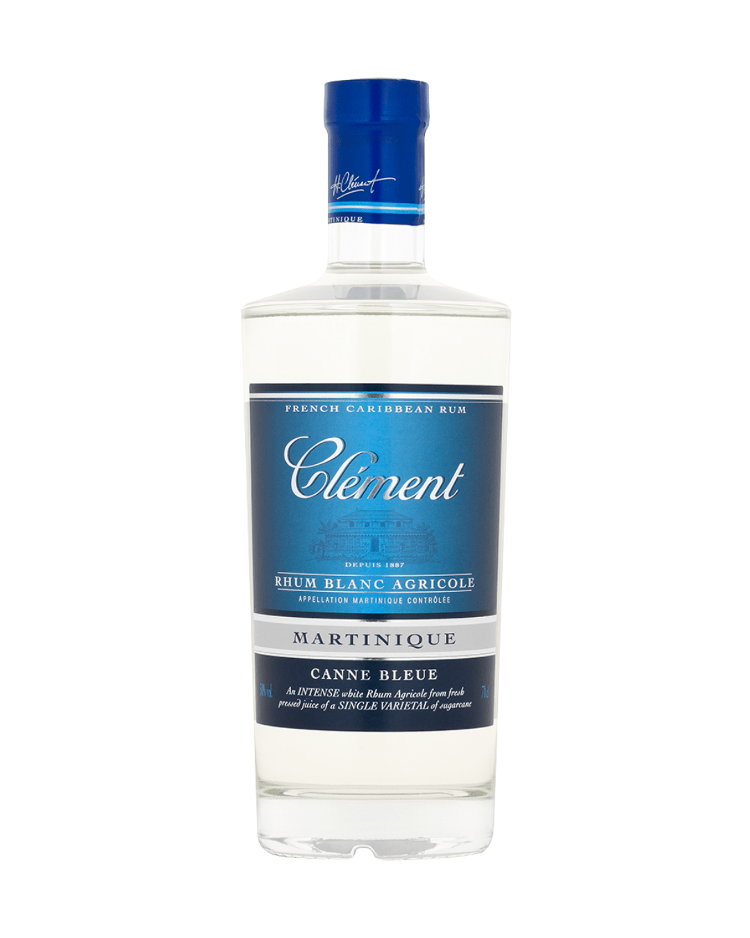 CLEMENT RHUM CANNE BLEUE BLANC AGRICOLE