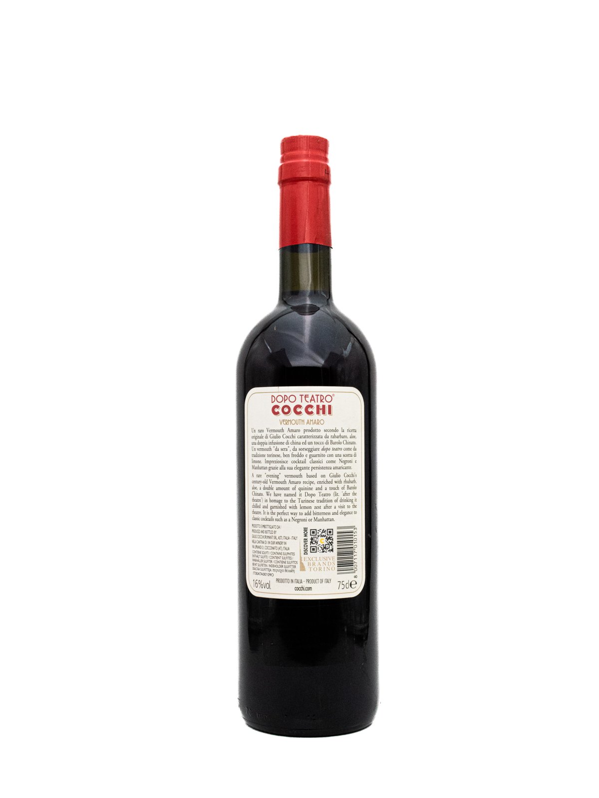 COCCHI VERMOUTH AMARO DI TORINO DOPO TEATRO