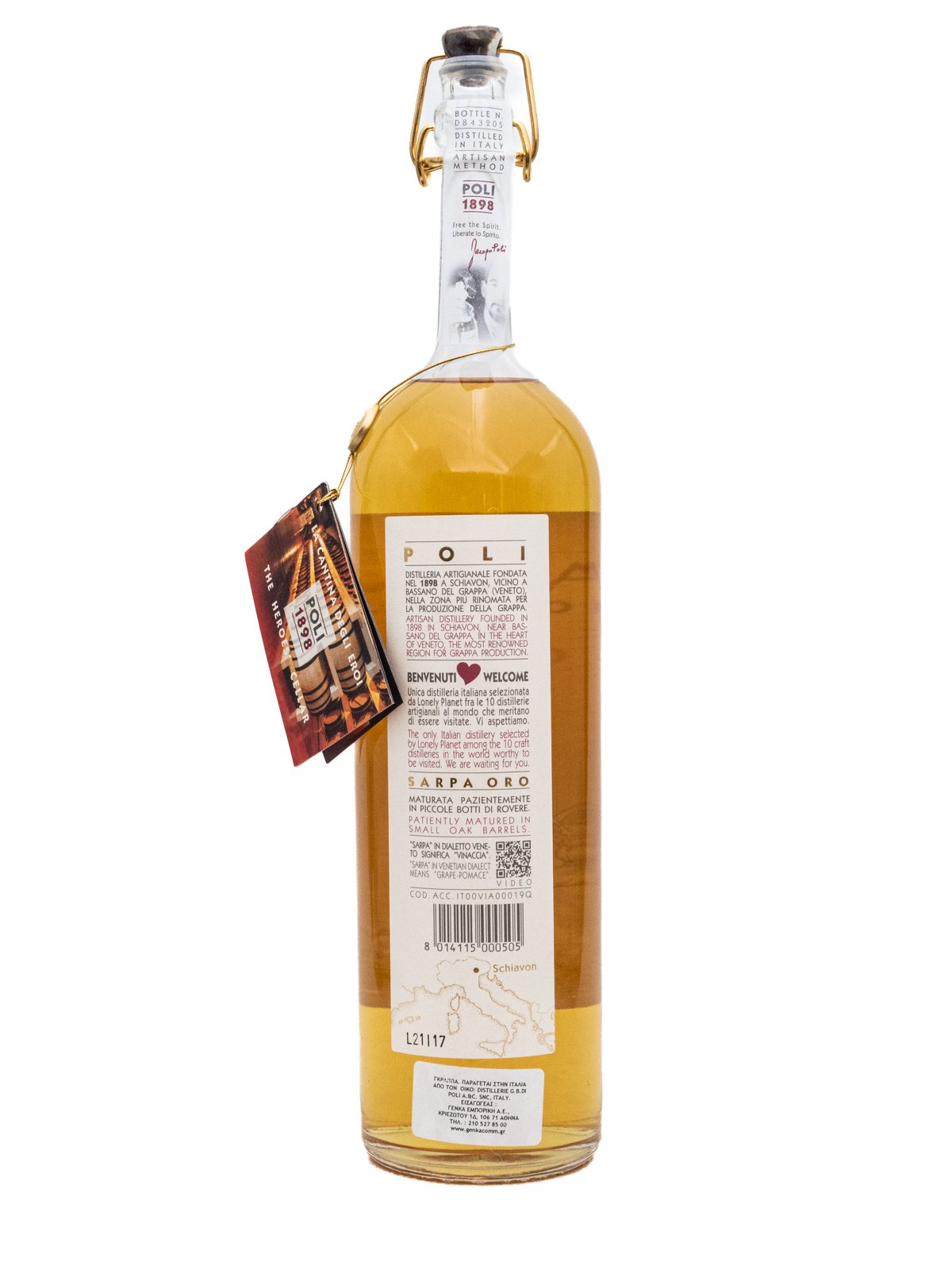 JACOPO POLI GRAPPA SARPA BARRIQUE ORO