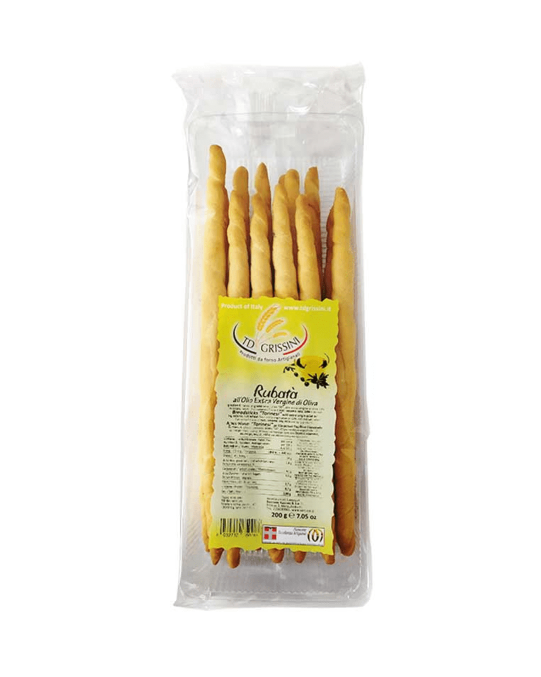 GRISSINI RUBATA OLIVE OIL BREADSTICKS 200gr