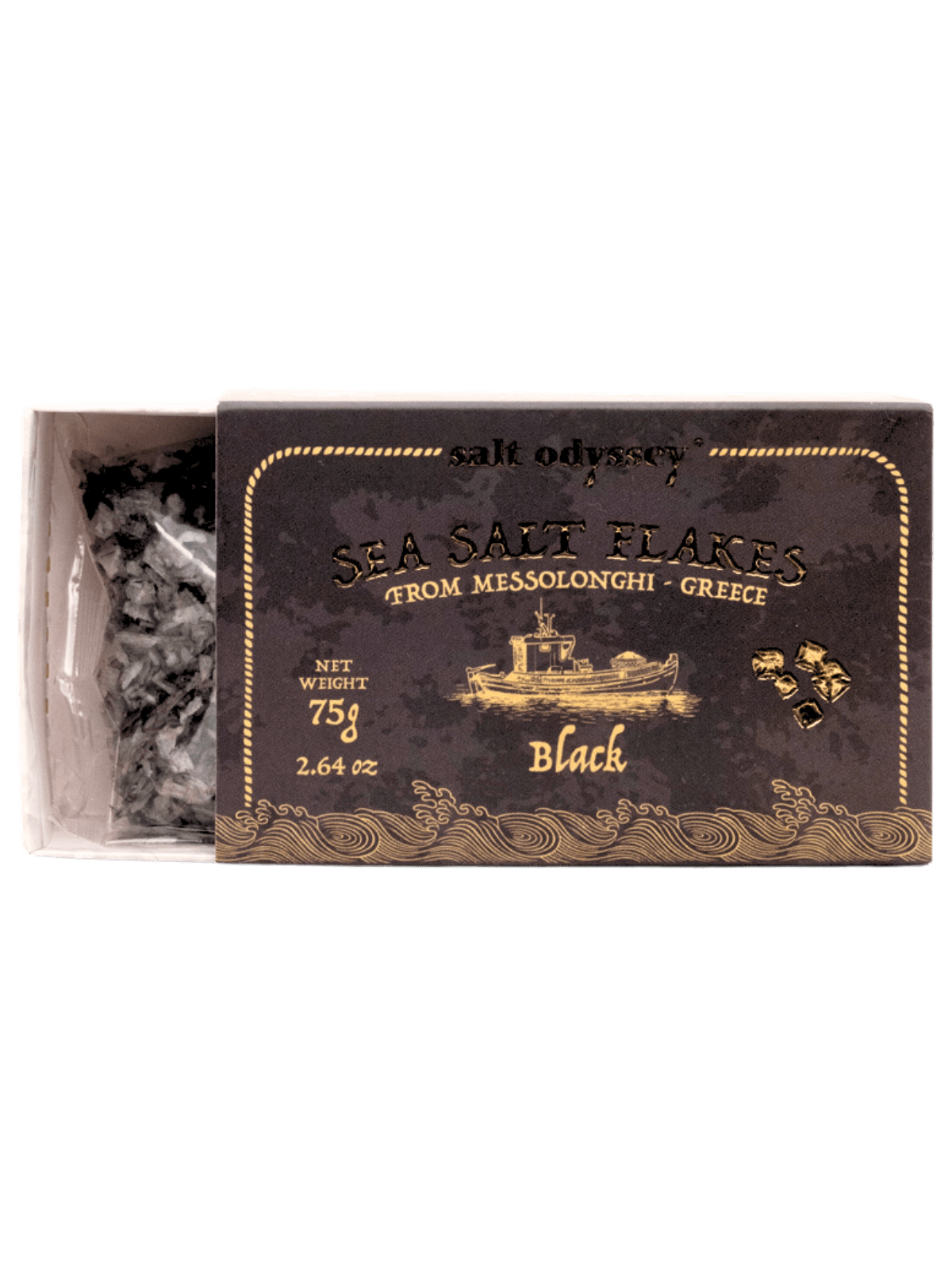 SEA SALT FLAKES WITH CUTTLEFISH INK 75gr