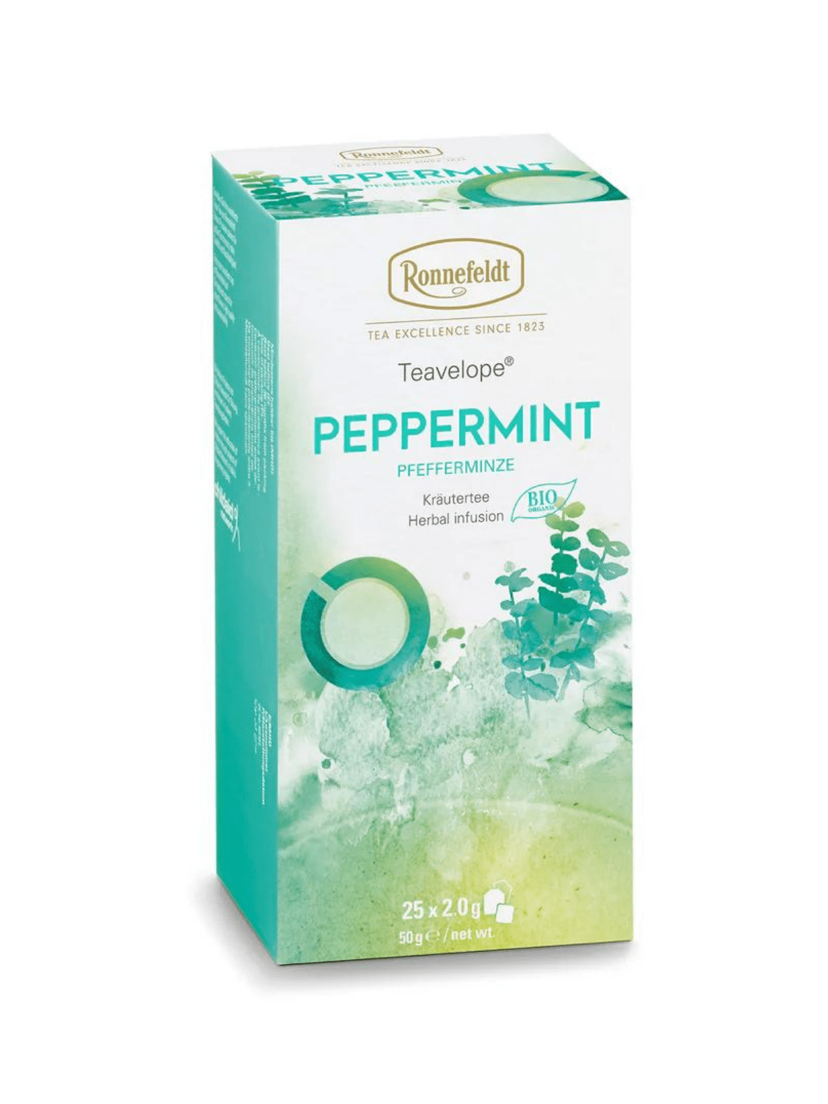 TEAVELOPE PEPPERMINT BIO 25TMX