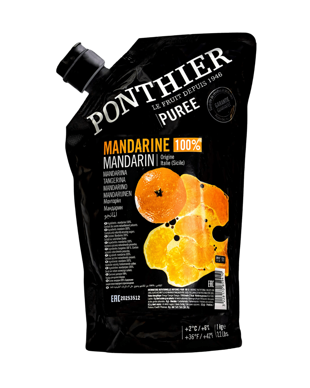 PONTHIER REFRIGERATED POUREE TANGERINE