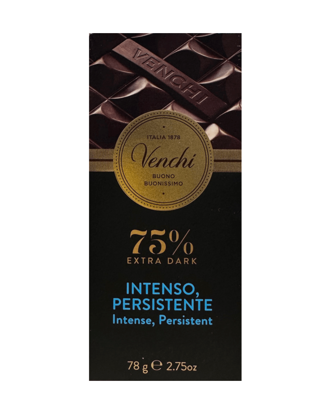 DARK CHOCOLATE 75% BAR 78gr