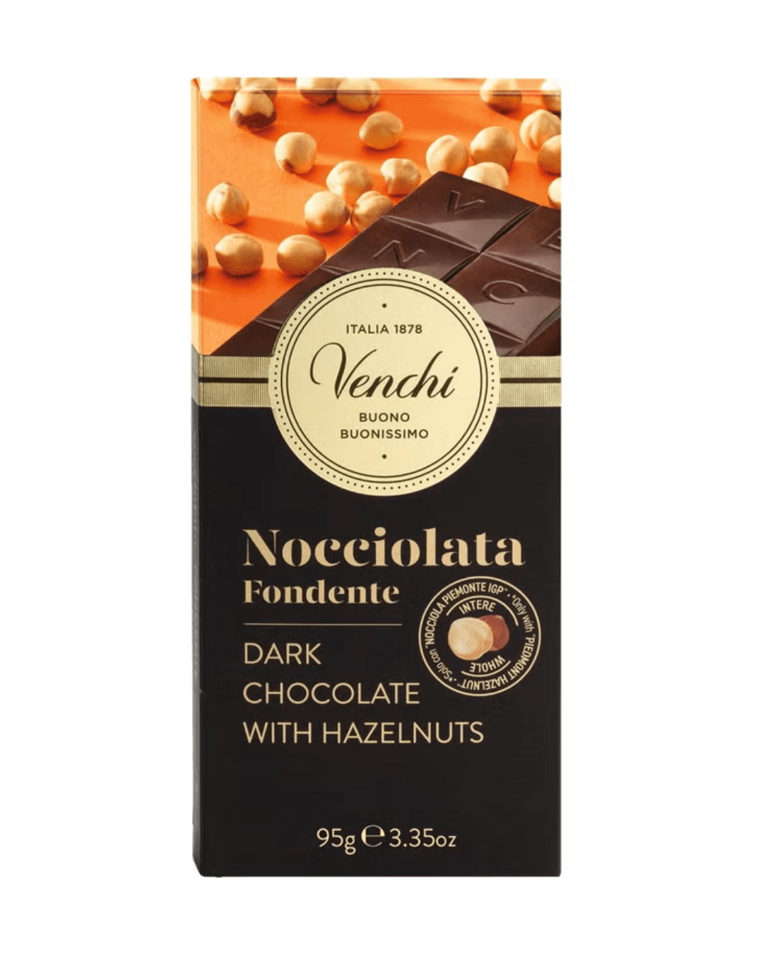 DARK CHOCOLATE HAZELNUT BAR 95gr