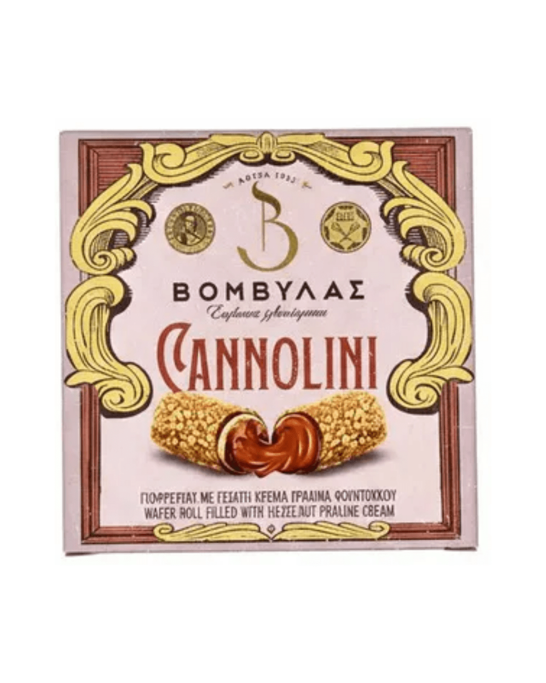 CANNOLINI ΜΕ ΓΕΜΙΣΗ ΚΡΕΜΑ ΠΡΑΛΙΝΑ ΦΟΥΝΤΟΥΚΙΟΥ 170gr
