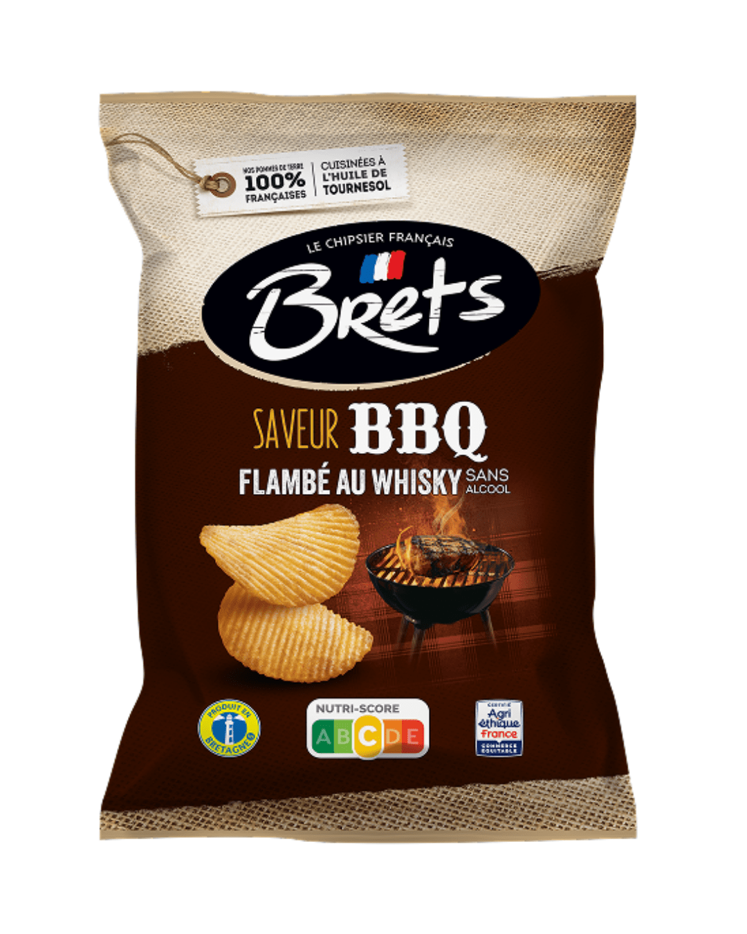 BRETS CHIPS BBQ WHISKEY 125gr